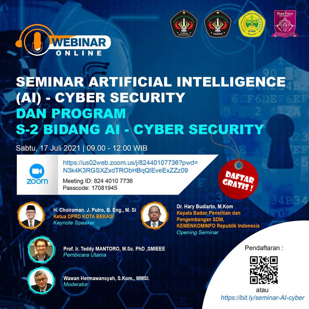 Gambar: Seminar Artificial Intelligence (AI) - Cyber Security dan Program S-2 Bidan AI - Cyber Security