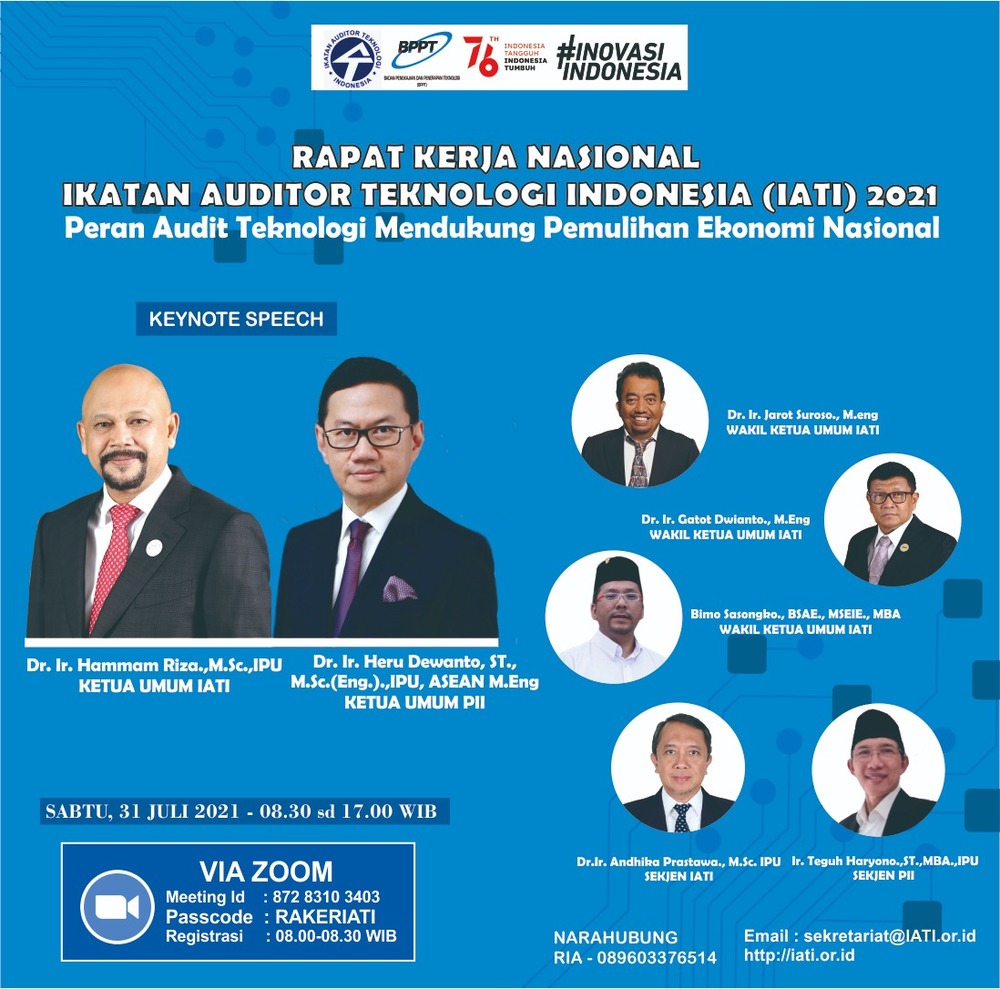 Gambar: Rapat Kerja Nasional Ikatan Auditor Teknologi Indonesia (IATI) 2021