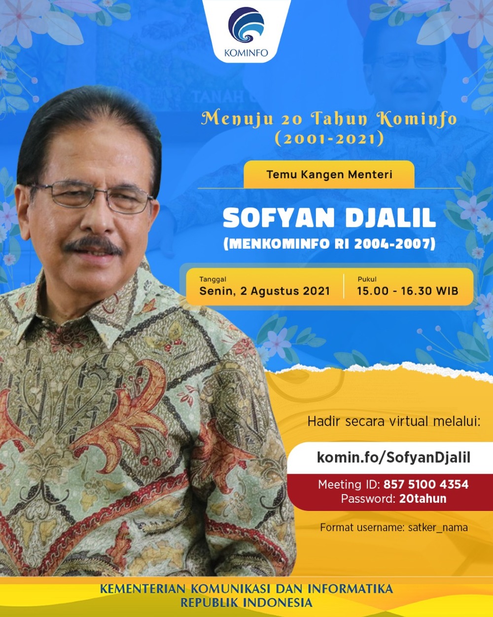 Gambar: Temu Kangen Menteri - Mentoring Bareng Dr. Sofyan Djalil