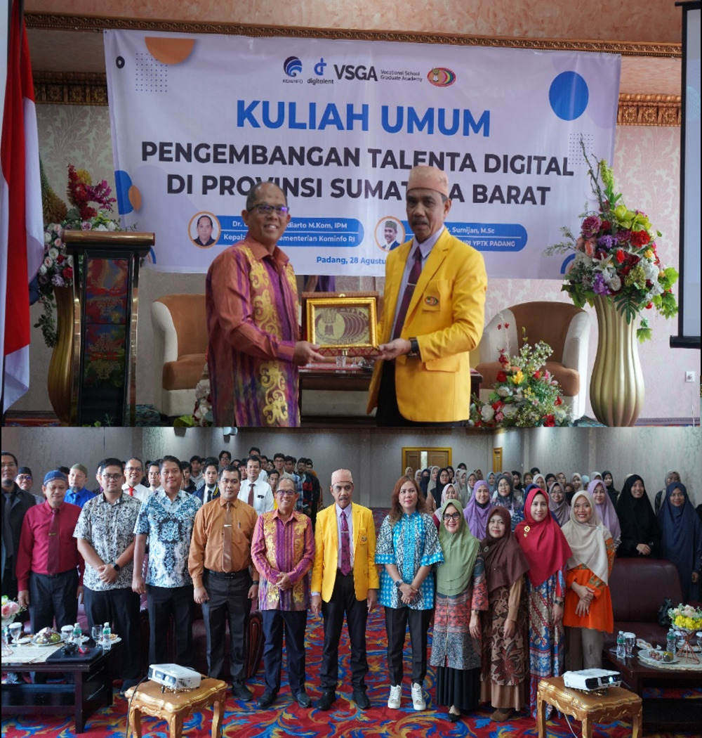 Gambar: Foto Kegiatan Penandatangan MoU dan Kuliah Umum Pengembangan Talenta Digital di Universitas Putra Indonesia YPTK Padan