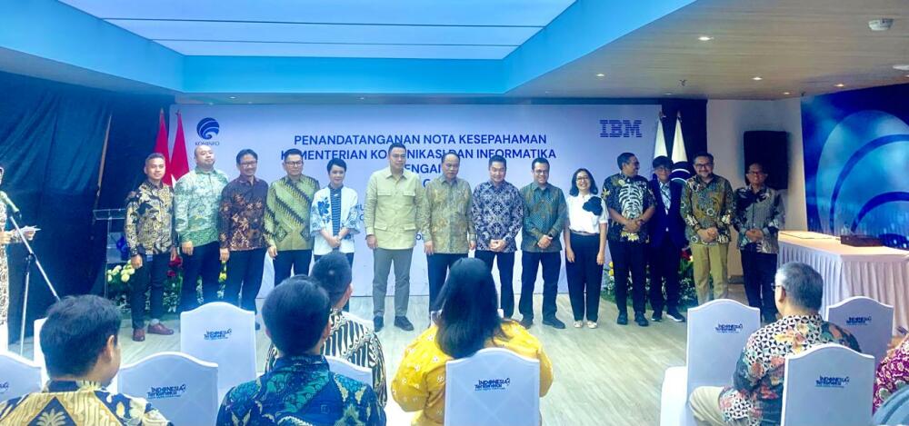 Gambar: Foto Kegiatan Kolaborasi Kementerian Komunikasi dan Informatika dan IBM Indonesia  untuk Kemajuan Digital Indonesia 