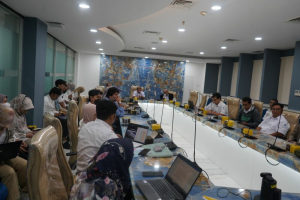 Foto Rapat Kerja Untuk Monitoring Capian Kinerja Pusat Penelitian dan Pengembangan Sumber Daya dan Perangkat Pos dan Informatika (Puslitbang SDPPPI)