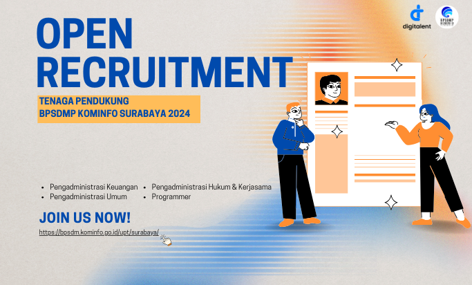 Gambar: OPEN RECRUITMENT TENAGA PENDUKUNG BPSDMP KOMINFO SURABAYA TAHUN 2024