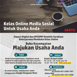 Kelas Online Women Will dan BPSDMP KOMINFO SURABAYA